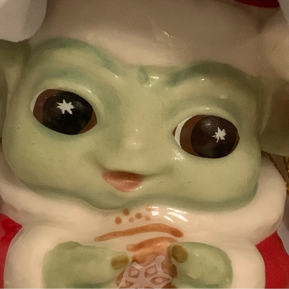 LENOX Star Wars Grogu Holiday Tree Ornament Mandalorian Yoda NOS New - Picture 3 of 10